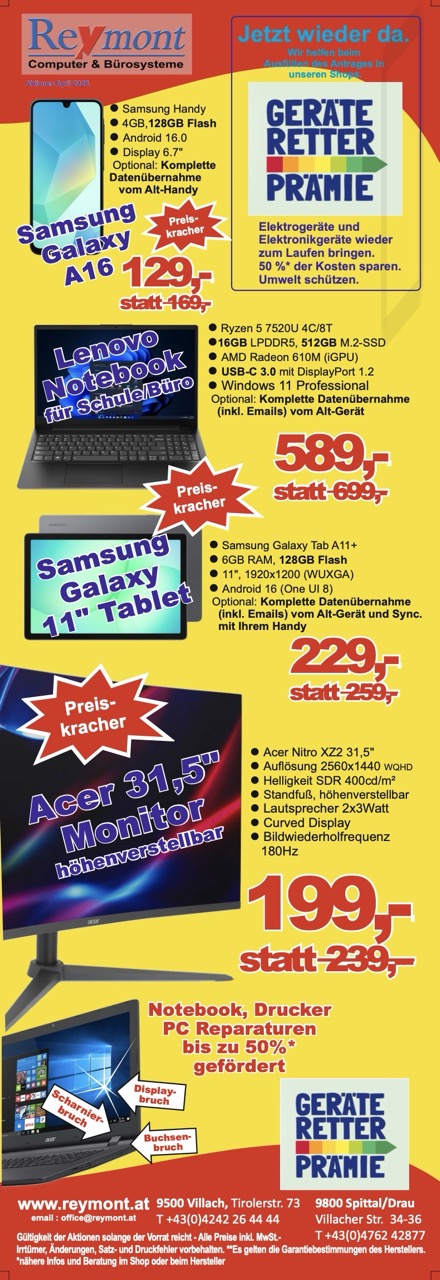 Angebot Reymont computer Juli 2025